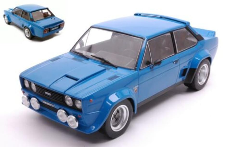 IXO Fiat Abarth Diecast Car Scale FIAT 131 Abarth Rally 1980 1/18 (Blue)