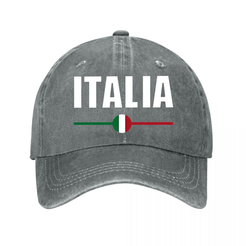 Vintage Black Italia Flag Baseball Cap  New Vintage Washed Cotton Baseball Cap Parent Kids Sun Hats