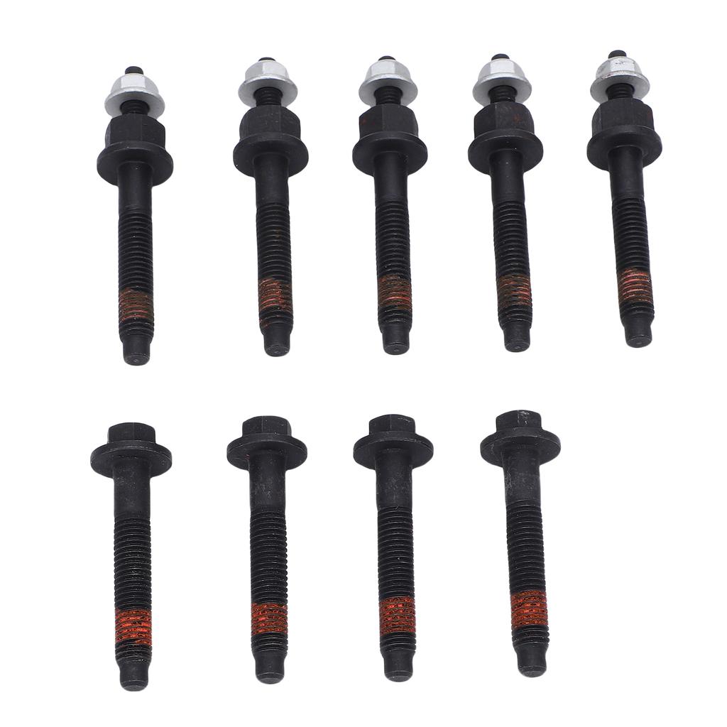 9PCS Exhaust Manifold Bolt Kit 6505316AA Carbon Steel Exhaust Manifold Bolt Stud Nut Hardware Set Replacement for 300