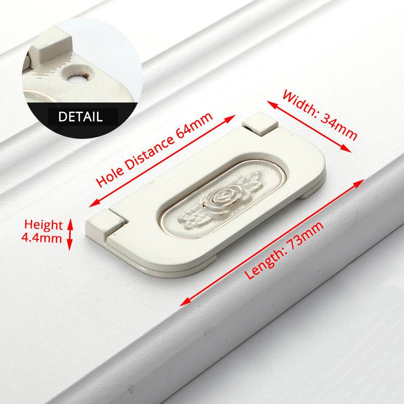KAK Zinc Alloy Cabinet Knobs and Handles Tatami Hidden Door Handles Kitchen Handles Black Drawer Knobs Furniture Handle Hardware