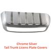 Chrome Car Accessories Tail Trunk Licens Plate Covers Paste Style For Toyota Prado FJ120 4000 2700 2002 2003 2005 2006 2008 2009