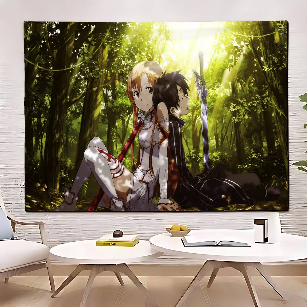 SSword Art Online Tapestry Customizable Tapestries Of Various Styleswall Hangings Celebrity Photo Printingwall Hangings
