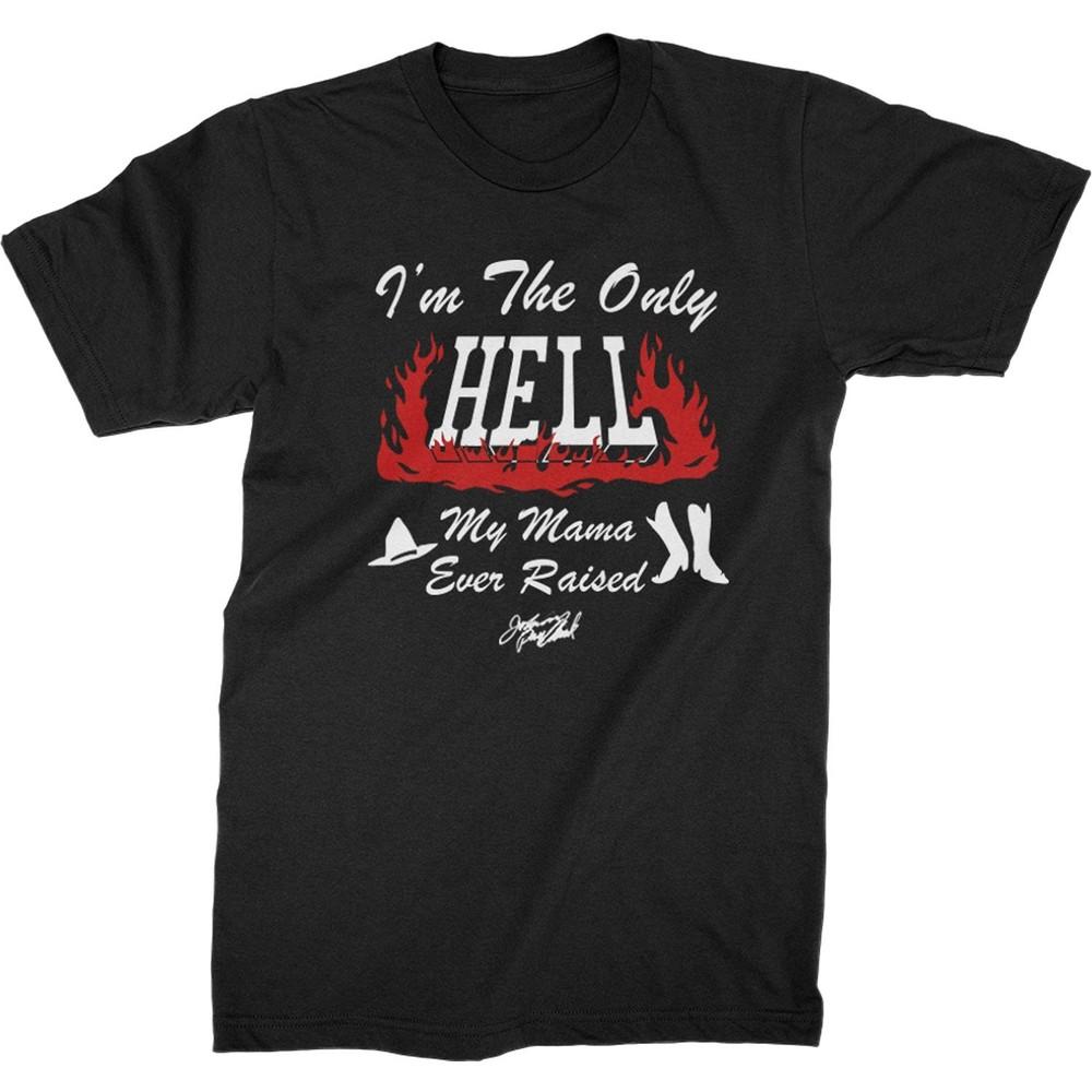 

Men s Johnny Paycheck Only Hell Tee (Black) T-shirt Black L