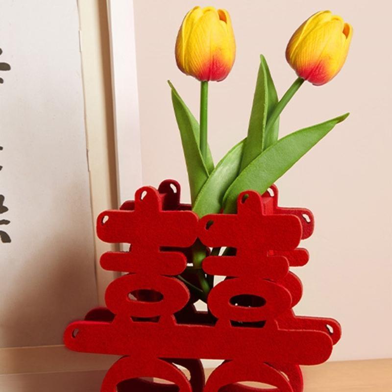 Chinese Wedding Double Happiness Character Ornament Chinese Wedding Table Decoration for Wedding Ceremony