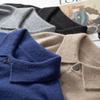 Fanzhen Men's Polo Neck Cashmere Blend Sweater