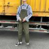 Hong Kong Style Bib Pants Men's Summer Suspenders Korean Version of Loose Straight Nine-point Wide-leg Pants Super Fire Bib Pants