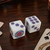 Dés Portables 2 Pièces 25 MM Set de Mahjong, Décoratif pour Jeu de Société, Jeu Multijoueur sur Plateau Fête Thème Casino, Accessoires Mah Jongg, Cadeau Hommes Femmes