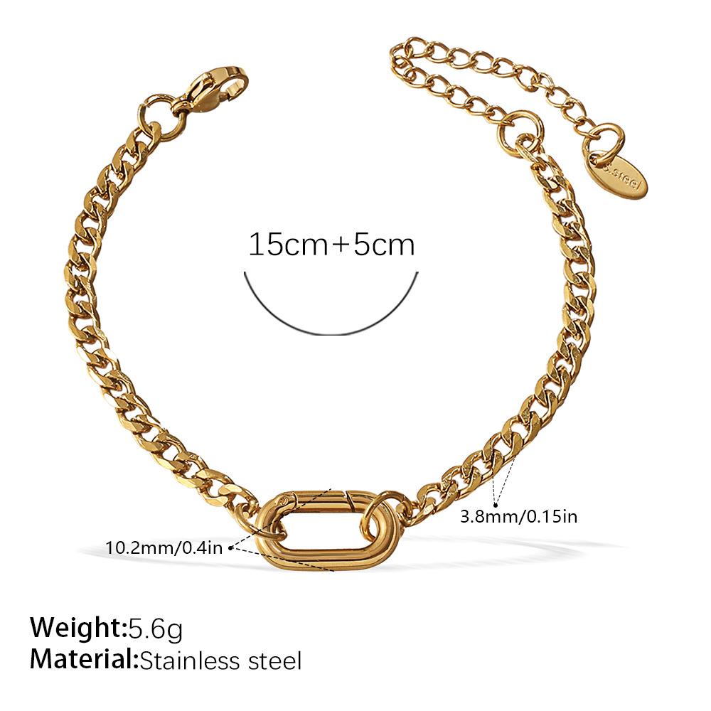 Personalized Natural Stone Pearl Love Hollow Bracelet Versatile Oil Drop Red Pepper Stainless Steel Croissant Bracelet