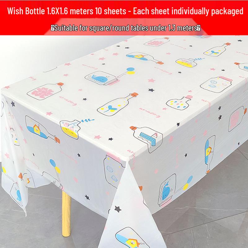 Waterproof Floral Print Tablecloth - Fresh, Rectangular Disposable Cover for Kindergarten Parties