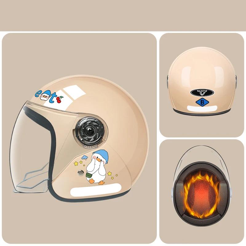 

Motorcycle Helmet Unisex All-Season E-Bike Helmet half Coverage with 3C Certification & HD Visor for Summer Riding хаки