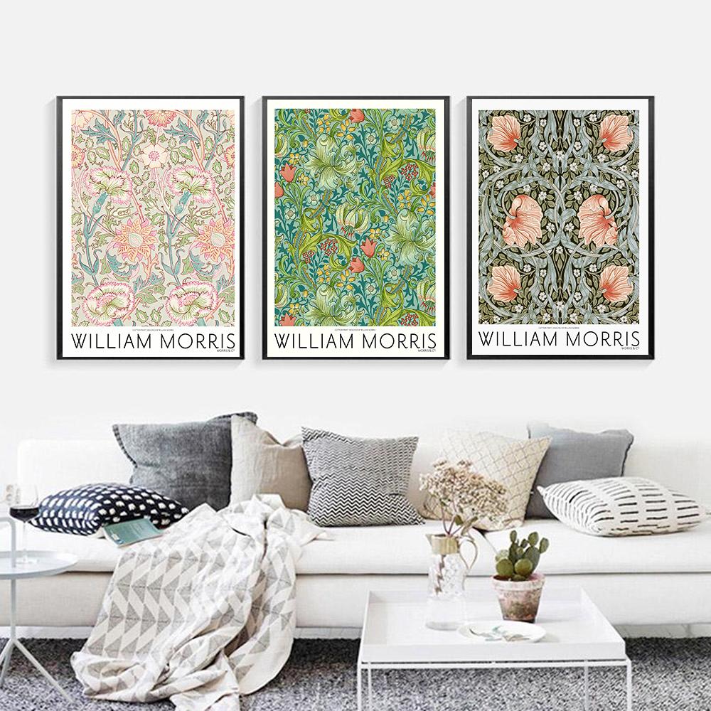 Malarstwo Art Nouveau w londyńskim metrze De William Morris Canvas Print Plakat wystawy Victoria and Albert Museum