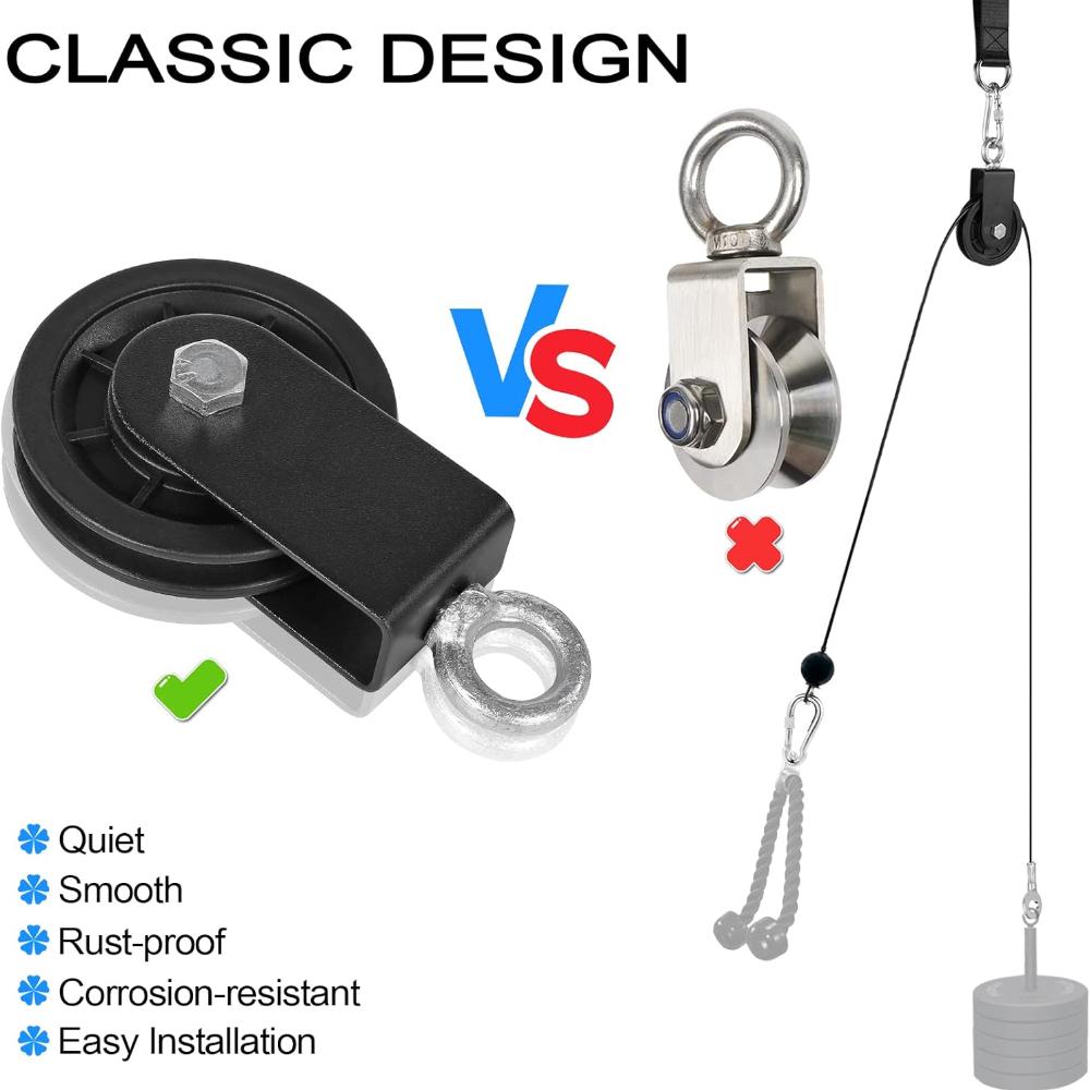 3,54-tums kabeltrissa med 360 graders roterande draghjul, utrustad med låsspänne och rem, tyst och stabil, avtagbar