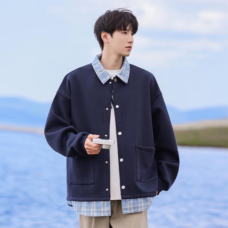 

Мужской кардиган из искусственного двухпредметного пэчворка в клетку 2XL