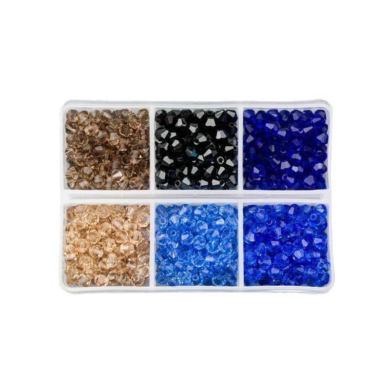600pcs/lot 4mm Plated Color 5238 Bicone Beads Loose Spacer Beads Austria Jewelry Beads for Sewing Diy Supplies Jewelry Making