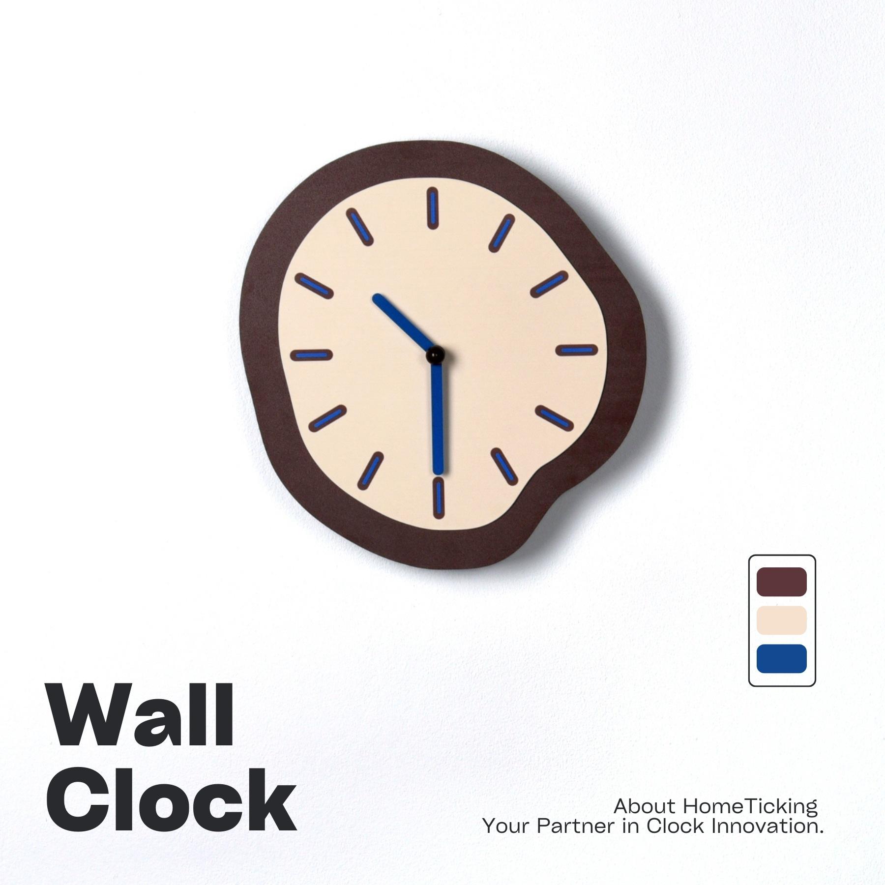 

Wall Clock Living Room High-end Modern Simple Clock Wall Hanging Living Room Wall Clock Silent Punch-free Quartz Clock SC4-11-B without swing