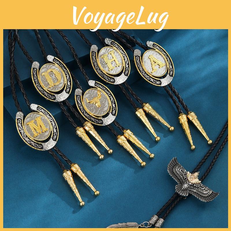 Unique Zinc Alloy Letter Pendant Necklace With Horseshoe Design For Stylish Accessories