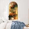 Arched Fake Window Green Plants Bedroom Living Room Foyer Dormitory Home Decoration Wall Self-adhesive Stickers
