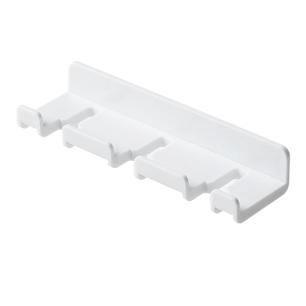 Charging Plug Hanger No Drilling Self Adhesive Hook Wall Mount Toothbrush Hanger for Bathroom Rest Room White