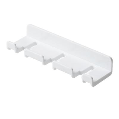 Charging Plug Hanger No Drilling Self Adhesive Hook Wall Mount Toothbrush Hanger for Bathroom Rest Room White