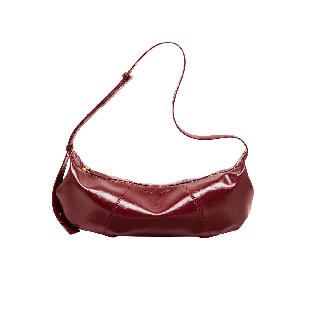 2025 New Fashion Design Genuine Leather Dumpling Bag Versatile Lazy Style Commuter Crossbody Bag for Women