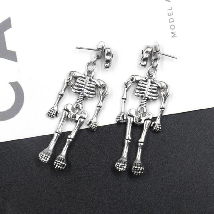 Skeleton Robot Earrings Punk Gothic Drop Dangle Earrings Halloween Jewelry Gifts