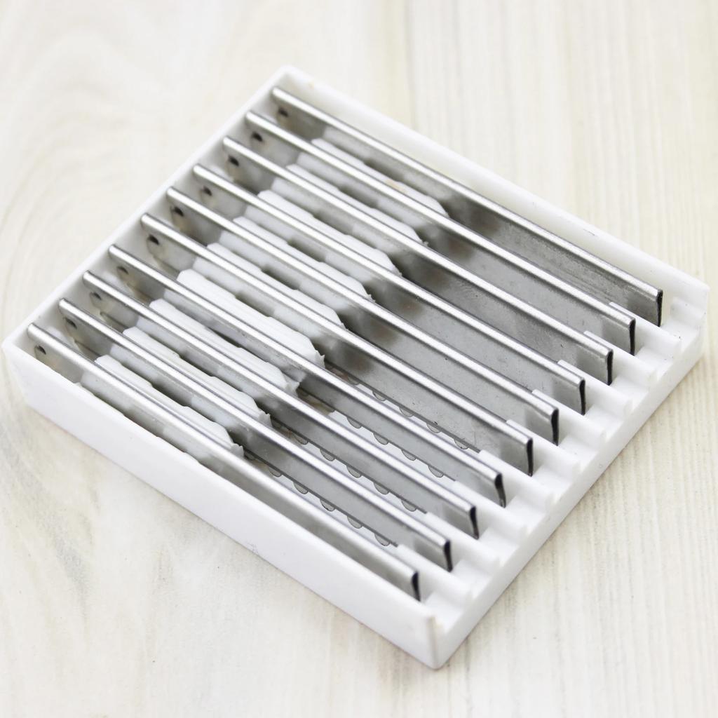 10pcs Safety Hair Shaving Blades Barber Stainless Steel Hair Trimmer Thinning Cutting Razor Blade Shaver Salon Hair Knife Blades