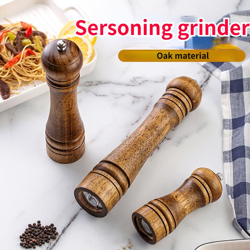 Hand Shake Pepper Grinder Kitchen Manual Solid Wood Pepper Black Pepper Mill Household Sea Salt Pepper Grinding Bottle