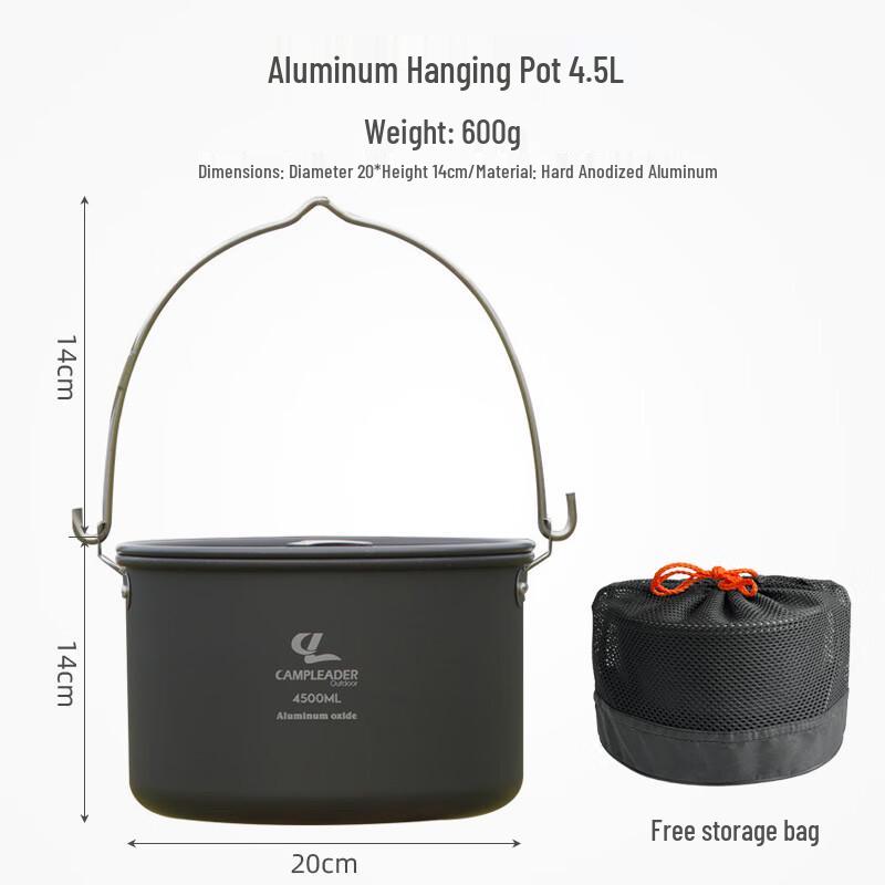 ZISIZ Outdoor Aluminum Camping Pot Set