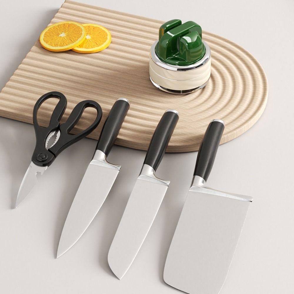 

Stainless Steel Suction Cup Knives Sharpener Safely Quick Sharpening Stone Grinding Stone for Home чорний