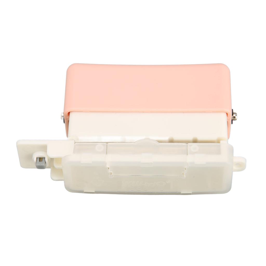 6 Hole Paper Puncher Portable Cute Style ABS Manual Operation 7mm Punching Depth Desktop Punch Puncher for Office Pink