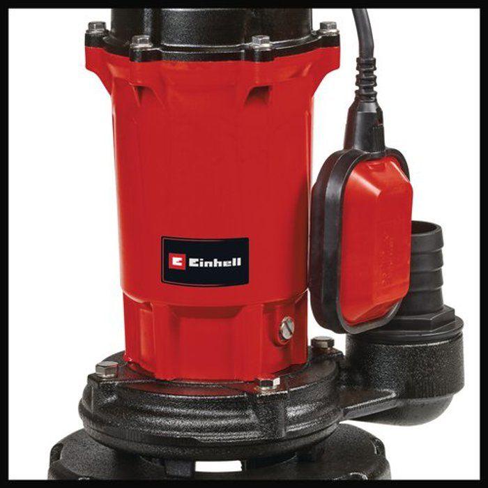 Einhell pompe d’évacuation pour eaux chargées ge-dp 900 cut (900 w, débit max 16 000 l/h, immersion max. 7 m)