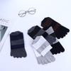 Breathable Cotton Casual Middle Tube Five Finger Socks Stripe Hosiery Man Socks Socks With Toes