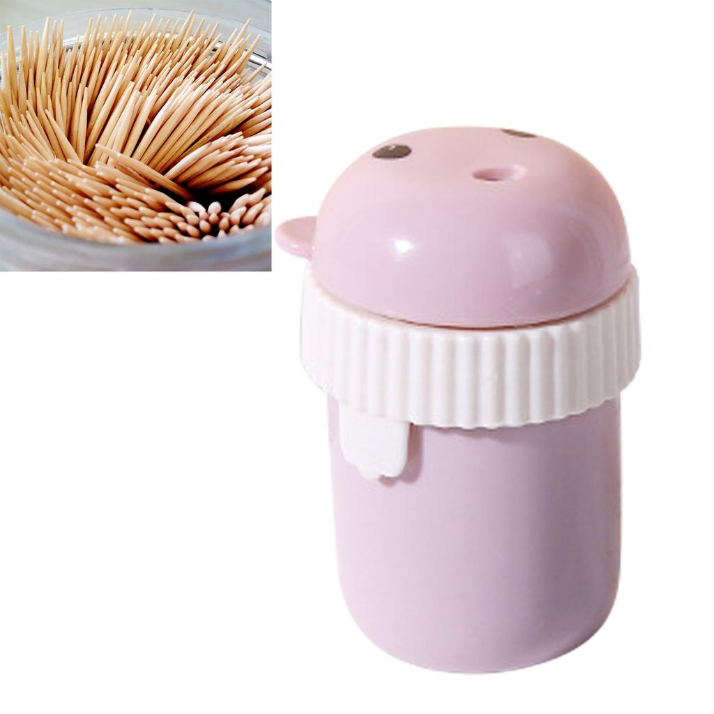 Toothpick Holder Portable Plastic Toothpick Container Cute Multifunctional Toothpick Dispenser for Living Room Hotel Restaurant