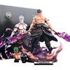 28cm Anime One Piece Roronoa Zoro Model Manga One Piece Action Figure with Two Heads Figurine Peripheral Collection GK Statue