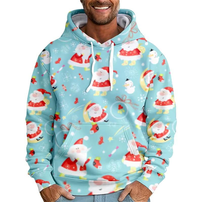Merry Christmas 3D Printing Men Hoodies Funny Reindeer Graphic Hooded Sweatshirts Women Santa Claus Pullovers Clothing