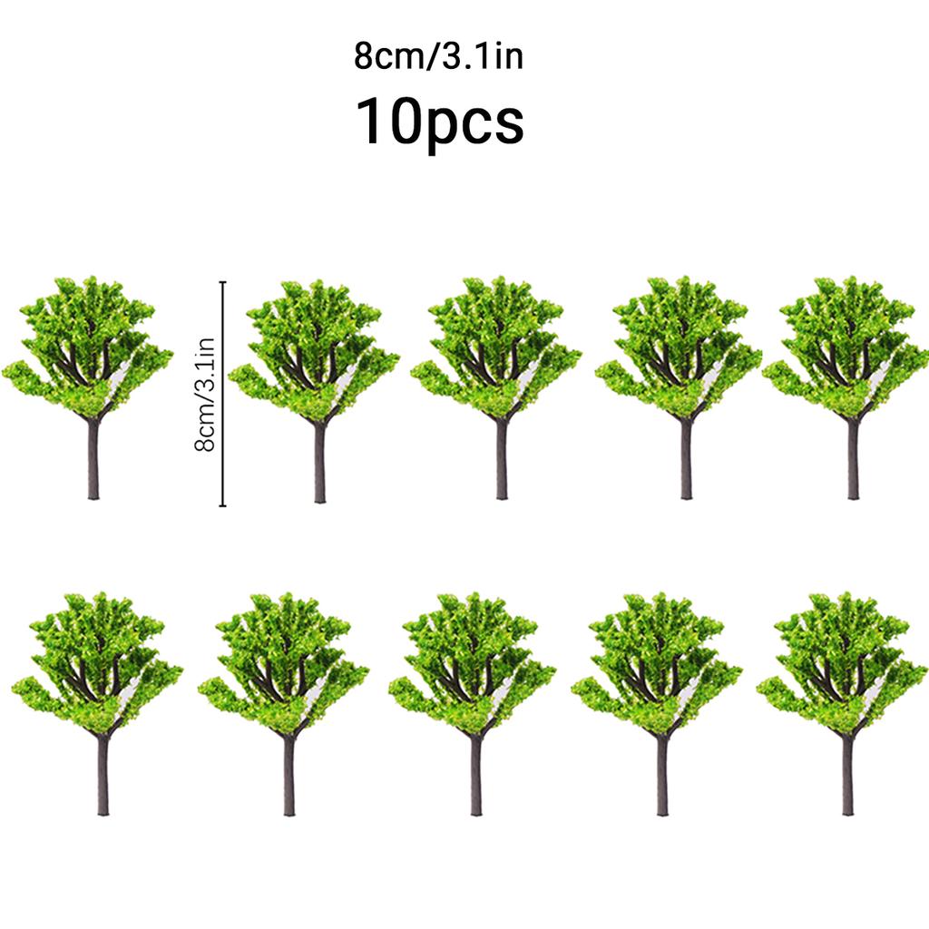 5/10 model trees 4-8CM railway scene dollhouse fairy garden scene building micro landscape mini landscape flower pot DIY