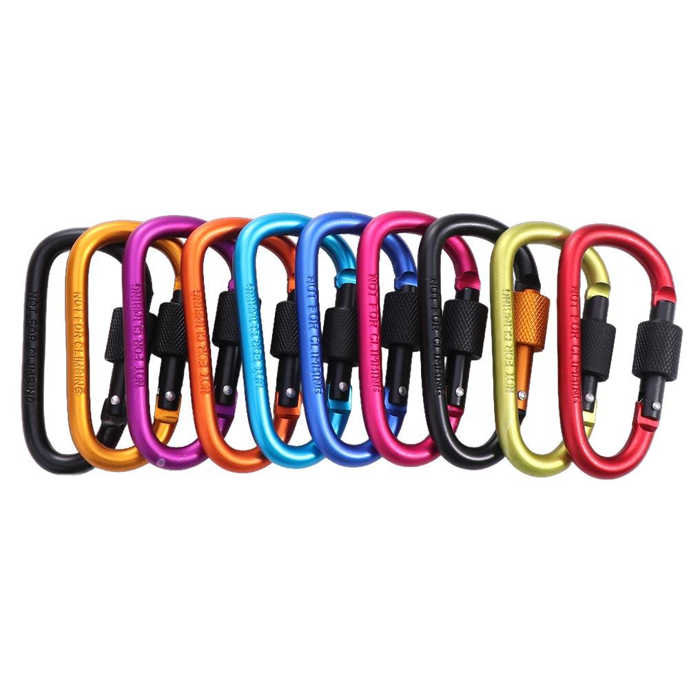 Seil Schnalle D-Form Karabiner Karabiner Schlüsselanhänger Karabiner Clip Touristen Haken Angelkarabiner Schnalle Wasserbecher Schnalle