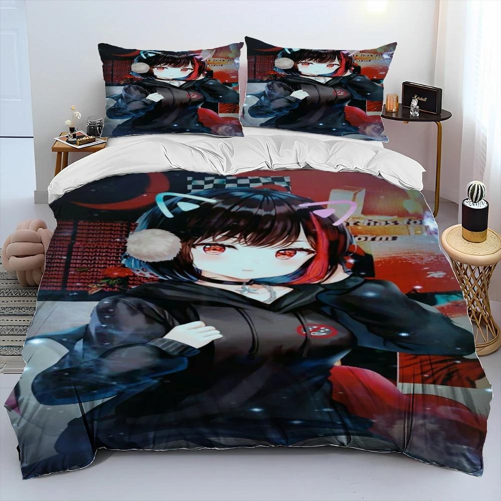 Zero Two DARLING In The FRANXX Anime Comforter Bedding Set,Duvet Cover Bed Set Quilt Cover Pillowcase,Queen Size Bedding Set Kid