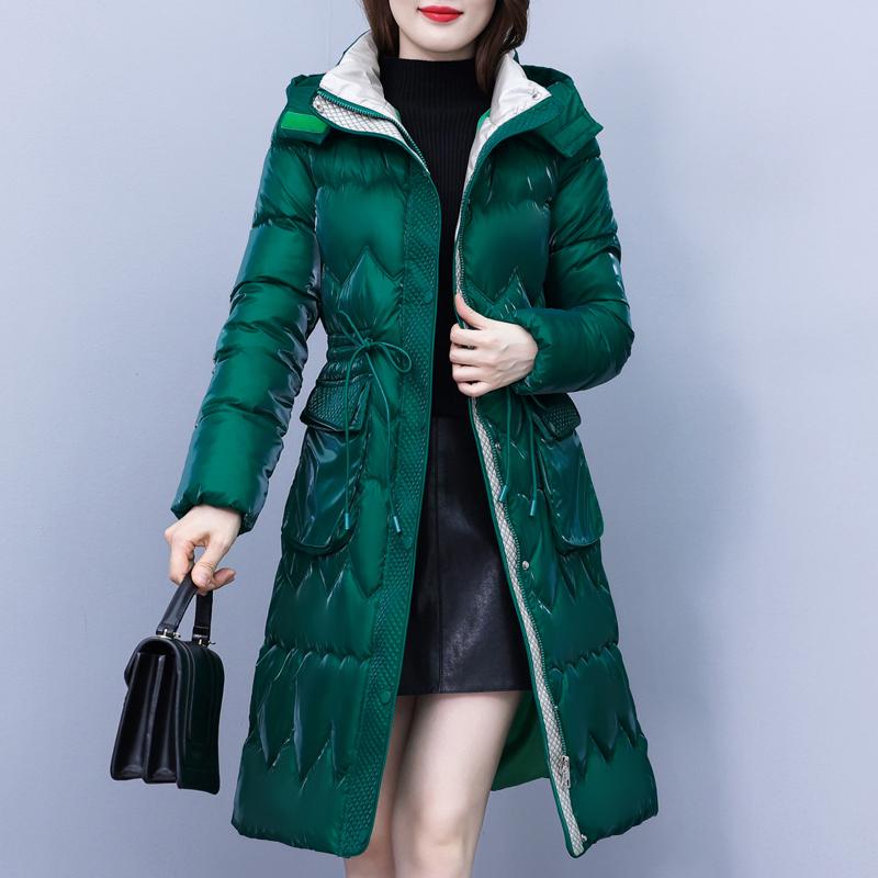 Elegant Woman Winter Coats Hooded Thick Warm Long Parkas Female Jacket Winter Clothes High Quality