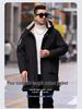 Winter Plus Size Men's Mid-Length Cotton Jacket 2166