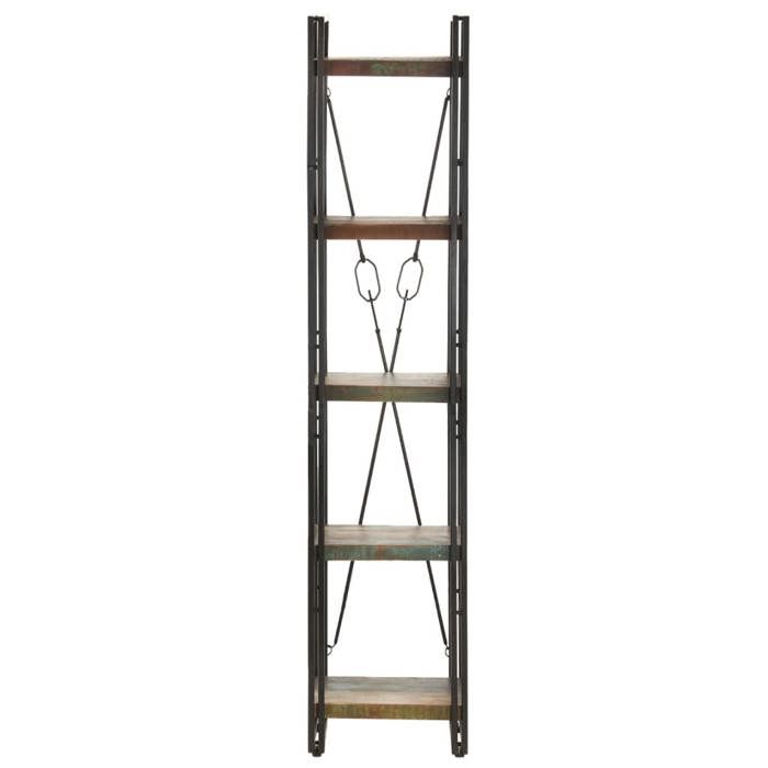 VidaXL Bibliothèque 5 niveaux 40x30x180 cm Bois de récupération massif