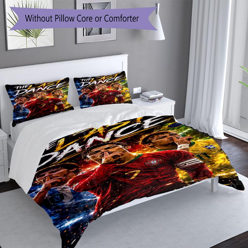 Ronaldo's Devil's Arrival Bedding Set, Breathable Duvet Cover with Pillowcases, Soft Bed Linen for Bedroom Home Decoration, Perfect Festival Birthday