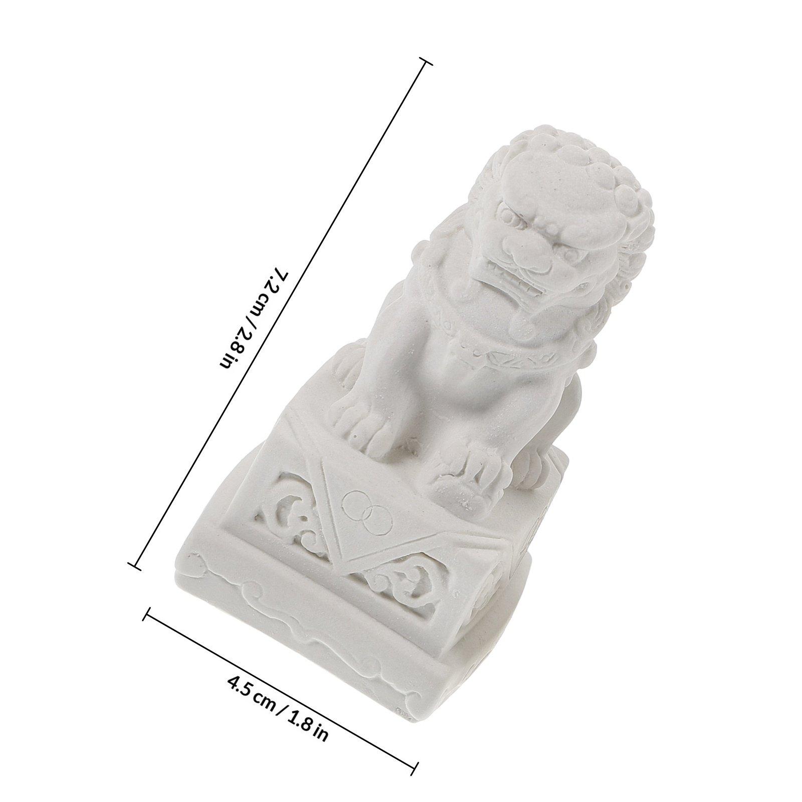 

2Pcs Cement Lion Statue Decor for Aquarium Fish Tank Reptile Tank Desktop Office Home Garden Decoration Mini Lion Ornament белый