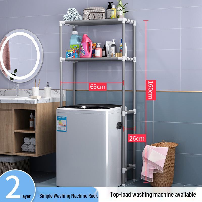 Punch-Free Multi-Layer Bathroom Storage Rack for Washing Machine and Toilet
