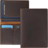 Durable Cowhide Retro Boarding Pass Passport Cover Handmade Crazy Horse Real Leather Card Holder Registration Ticket Organizer Travel Wallet