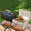 Tragbarer Grill, Multifunktions-Eisenarbeit, Camping-BBQ-Grill, Dual-Purpose-Holzkohle-Feuergrill, Grillzubehör