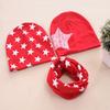 3 Stück Sternmuster Mützen Schal Set Herbst Winter Häkeln Baby Kleinkind Mütze