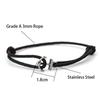Novel Anchor Bracelet For Men Grade A 3mm Ethnic Thin Marine String Braslet Handmade Adjustable Beach Surfing Nautical Braclet