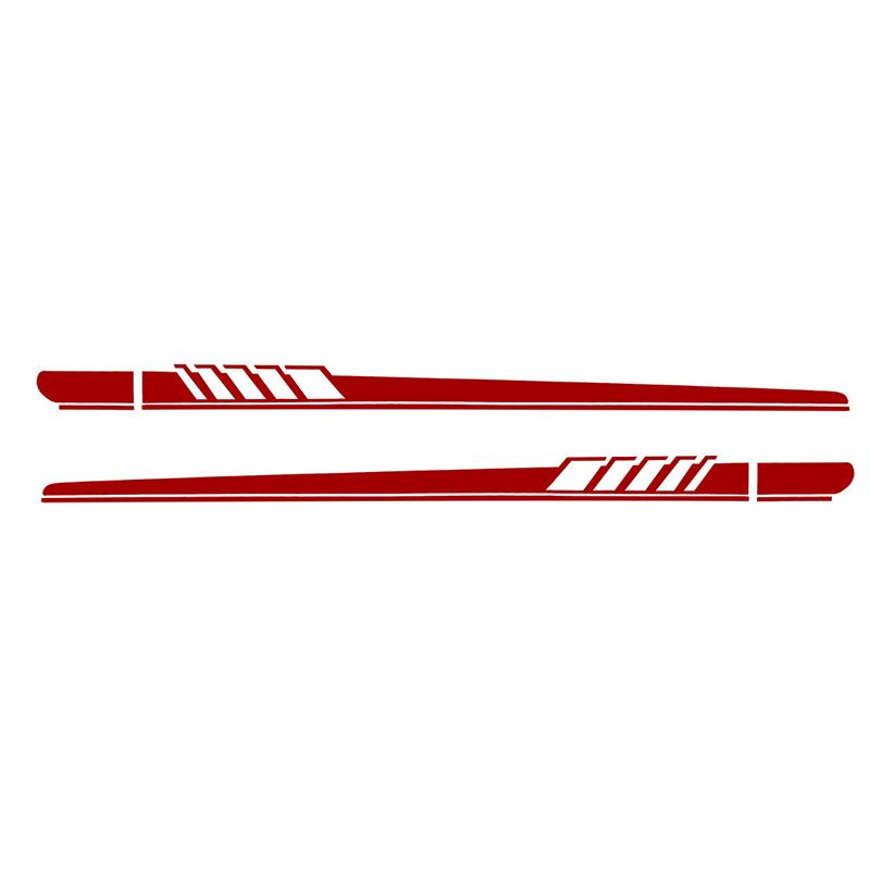 2PCS Racing Car Stripe Stickers Side Sports Decal Auto Car Both Side Door Body Styling Vinyl Decal Sticker Cover Decoration
