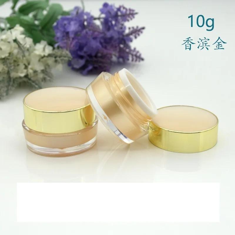 Face Cream Bottle Plastic White Purple Green Pink Gold Eyeshadow Box 5g-50g Eye Cream Jar Two-layer Cream Box Cosmetic Container